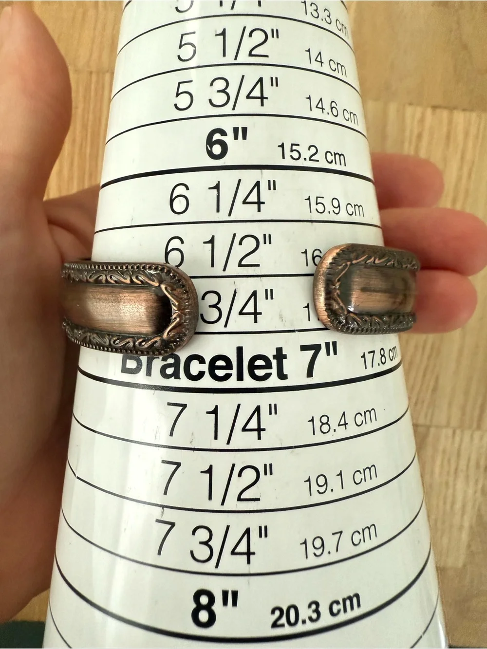 Geneva ladies oval copper colored cuff bracelet watch NEW BATTERY